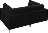 Julia Contemporary Modular Sofa - Soft Velvet Comfort with Customizable Gold & Chrome Legs