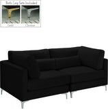 Julia Contemporary Modular Sofa - Soft Velvet Comfort with Customizable Gold & Chrome Legs