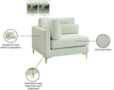 Julia Modular Corner Chair - Cozy Velvet Seating with Custom Gold & Chrome Legs for Modern Living Spaces