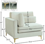 Julia Modular Corner Chair - Cozy Velvet Seating with Custom Gold & Chrome Legs for Modern Living Spaces