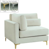 Julia Modular Corner Chair - Cozy Velvet Seating with Custom Gold & Chrome Legs for Modern Living Spaces