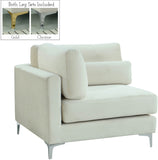 Julia Modular Corner Chair - Cozy Velvet Seating with Custom Gold & Chrome Legs for Modern Living Spaces