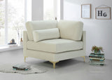Julia Modular Corner Chair - Cozy Velvet Seating with Custom Gold & Chrome Legs for Modern Living Spaces