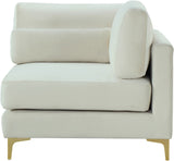 Julia Modular Corner Chair - Cozy Velvet Seating with Custom Gold & Chrome Legs for Modern Living Spaces