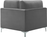 Julia Modular Corner Chair - Cozy Velvet Seating with Custom Gold & Chrome Legs for Modern Living Spaces