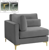 Julia Modular Corner Chair - Cozy Velvet Seating with Custom Gold & Chrome Legs for Modern Living Spaces