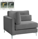 Julia Modular Corner Chair - Cozy Velvet Seating with Custom Gold & Chrome Legs for Modern Living Spaces