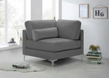 Julia Modular Corner Chair - Cozy Velvet Seating with Custom Gold & Chrome Legs for Modern Living Spaces