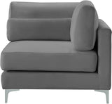 Julia Modular Corner Chair - Cozy Velvet Seating with Custom Gold & Chrome Legs for Modern Living Spaces