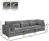 Julia Contemporary Modular Sofa - Soft Velvet Comfort with Customizable Gold & Chrome Legs