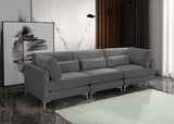 Julia Contemporary Modular Sofa - Soft Velvet Comfort with Customizable Gold & Chrome Legs