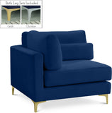 Julia Modular Corner Chair - Cozy Velvet Seating with Custom Gold & Chrome Legs for Modern Living Spaces