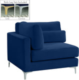 Julia Modular Corner Chair - Cozy Velvet Seating with Custom Gold & Chrome Legs for Modern Living Spaces