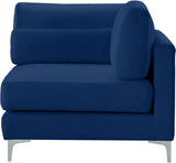 Julia Modular Corner Chair - Cozy Velvet Seating with Custom Gold & Chrome Legs for Modern Living Spaces