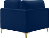 Julia Modular Corner Chair - Cozy Velvet Seating with Custom Gold & Chrome Legs for Modern Living Spaces