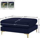 Julia Contemporary Modular Ottoman - Cozy Velvet Seating with Customizable Gold & Chrome Legs