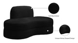 Mitzy Contemporary Loveseat – Elegant Kidney-Shaped Design for Modern Living Spaces and Comfort
