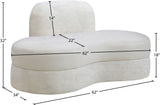 Mitzy Contemporary Loveseat – Elegant Kidney-Shaped Design for Modern Living Spaces and Comfort