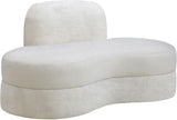 Mitzy Contemporary Loveseat – Elegant Kidney-Shaped Design for Modern Living Spaces and Comfort