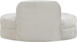 Mitzy Contemporary Loveseat – Elegant Kidney-Shaped Design for Modern Living Spaces and Comfort