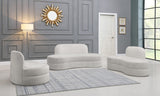 Mitzy Contemporary Loveseat – Elegant Kidney-Shaped Design for Modern Living Spaces and Comfort