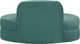 Mitzy Contemporary Loveseat – Elegant Kidney-Shaped Design for Modern Living Spaces and Comfort