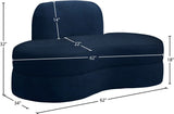 Mitzy Contemporary Loveseat – Elegant Kidney-Shaped Design for Modern Living Spaces and Comfort