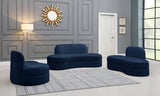 Mitzy Contemporary Loveseat – Elegant Kidney-Shaped Design for Modern Living Spaces and Comfort