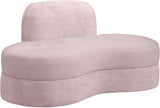 Mitzy Contemporary Loveseat – Elegant Kidney-Shaped Design for Modern Living Spaces and Comfort