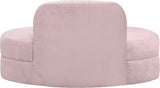 Mitzy Contemporary Loveseat – Elegant Kidney-Shaped Design for Modern Living Spaces and Comfort