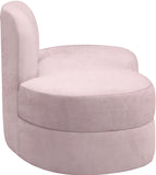 Mitzy Contemporary Loveseat – Elegant Kidney-Shaped Design for Modern Living Spaces and Comfort
