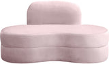 Mitzy Contemporary Loveseat – Elegant Kidney-Shaped Design for Modern Living Spaces and Comfort