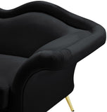 Lips Velvet Chair - Luxurious Boudoir-Inspired Design with Gold Metal Legs for Modern Living Spaces