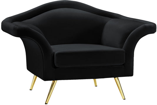 Lips Velvet Chair - Luxurious Boudoir-Inspired Design with Gold Metal Legs for Modern Living Spaces