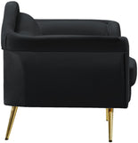 Lips Velvet Chair - Luxurious Boudoir-Inspired Design with Gold Metal Legs for Modern Living Spaces