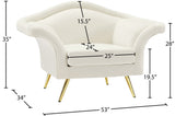 Lips Velvet Chair - Luxurious Boudoir-Inspired Design with Gold Metal Legs for Modern Living Spaces