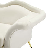 Lips Velvet Chair - Luxurious Boudoir-Inspired Design with Gold Metal Legs for Modern Living Spaces