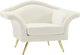 Lips Velvet Chair - Luxurious Boudoir-Inspired Design with Gold Metal Legs for Modern Living Spaces