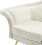 Lips Velvet Chair - Luxurious Boudoir-Inspired Design with Gold Metal Legs for Modern Living Spaces