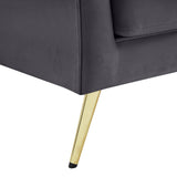 Lips Velvet Chair - Luxurious Boudoir-Inspired Design with Gold Metal Legs for Modern Living Spaces