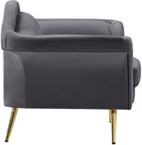 Lips Velvet Chair - Luxurious Boudoir-Inspired Design with Gold Metal Legs for Modern Living Spaces