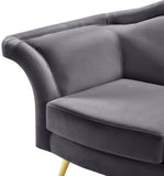 Lips Velvet Chair - Luxurious Boudoir-Inspired Design with Gold Metal Legs for Modern Living Spaces