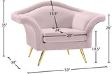 Lips Velvet Chair - Luxurious Boudoir-Inspired Design with Gold Metal Legs for Modern Living Spaces