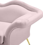 Lips Velvet Chair - Luxurious Boudoir-Inspired Design with Gold Metal Legs for Modern Living Spaces