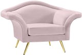 Lips Velvet Chair - Luxurious Boudoir-Inspired Design with Gold Metal Legs for Modern Living Spaces