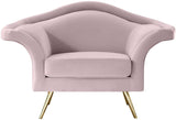 Lips Velvet Chair - Luxurious Boudoir-Inspired Design with Gold Metal Legs for Modern Living Spaces