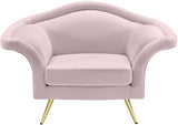 Lips Velvet Chair - Luxurious Boudoir-Inspired Design with Gold Metal Legs for Modern Living Spaces