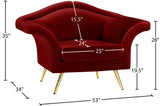 Lips Velvet Chair - Luxurious Boudoir-Inspired Design with Gold Metal Legs for Modern Living Spaces