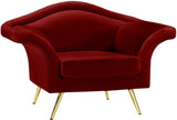 Lips Velvet Chair - Luxurious Boudoir-Inspired Design with Gold Metal Legs for Modern Living Spaces