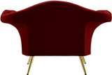 Lips Velvet Chair - Luxurious Boudoir-Inspired Design with Gold Metal Legs for Modern Living Spaces